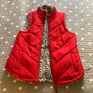 Red and cheetah print Vest